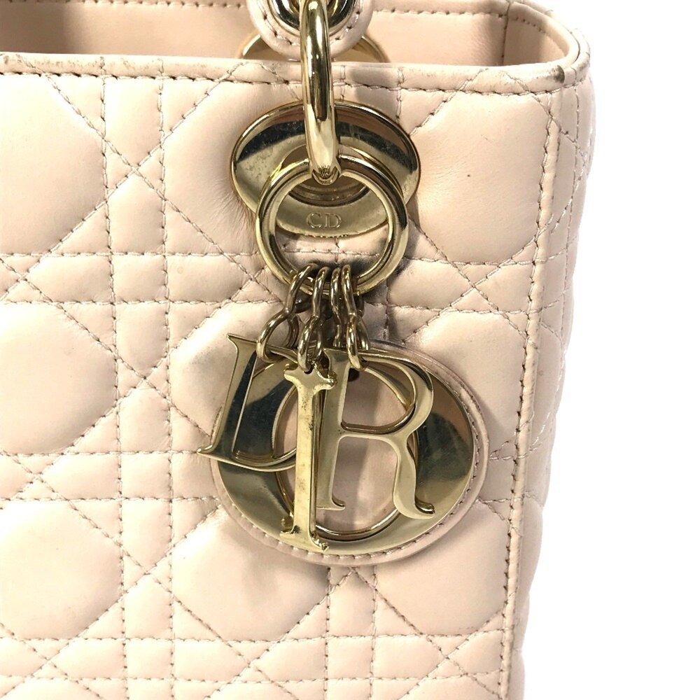 CHRISTIAN DIOR Cream Leather Shoulder Bag - Picture 4 of 16